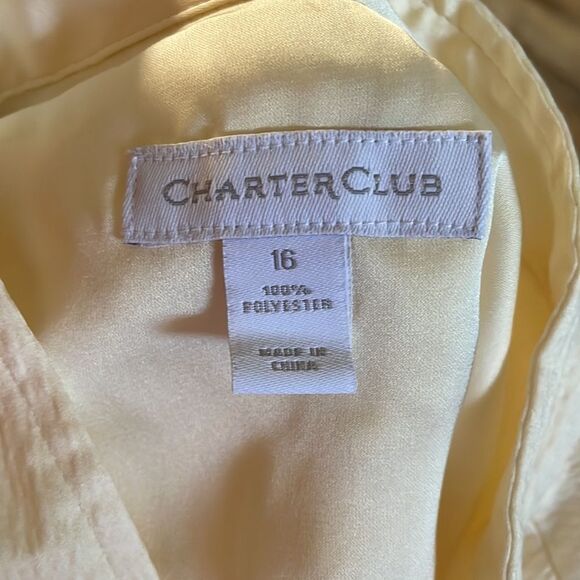 Charter Club Ladies Button-Down Shirt Long-Sleeve , Ivory, Size 16 - Picture 7 of 7